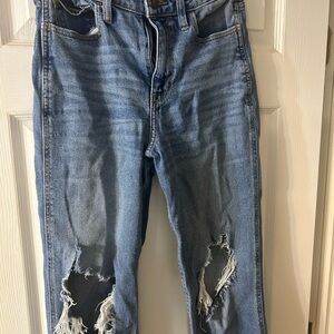 Hollister Light Blue Distressed Boyfriend Jeans